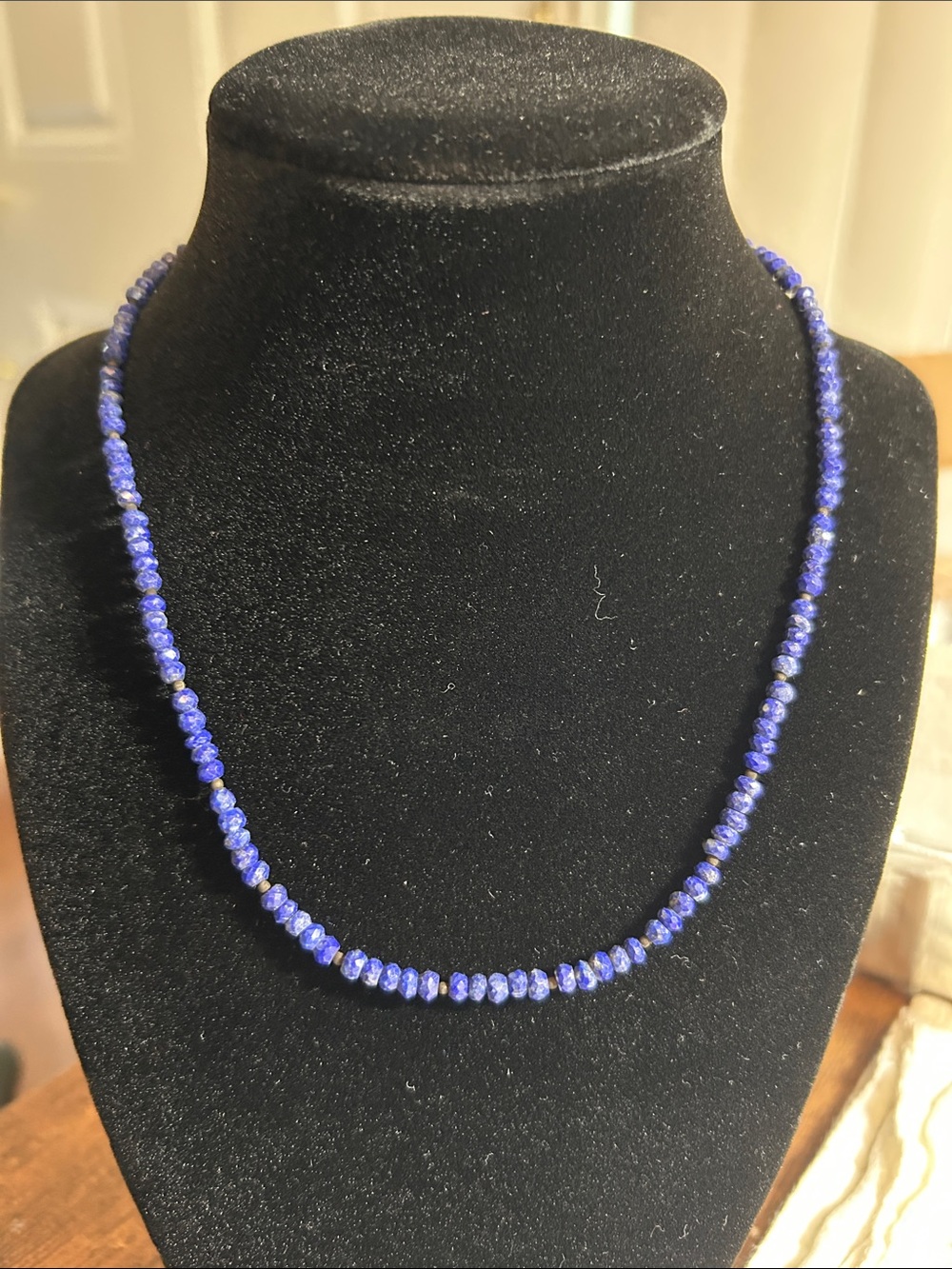 Handcrafted Lapis Bead Necklace - Deep Blue Womens Jewelry